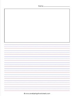 lined paper with picture box pdf