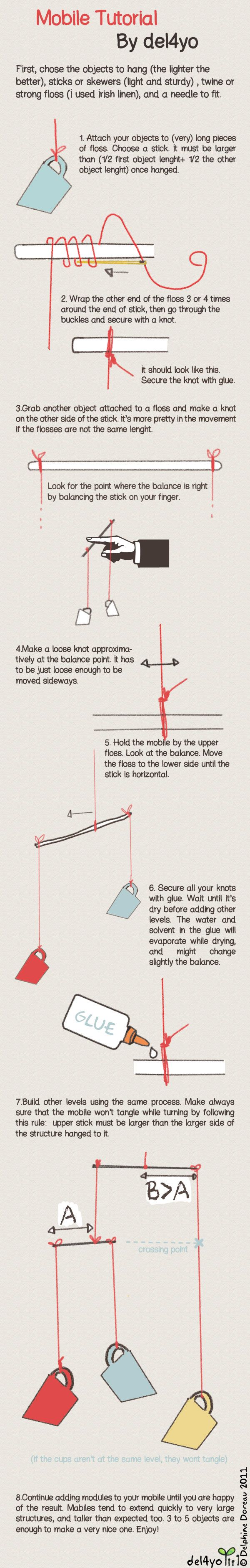 how to make a hanging mobile instructions
