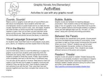 graphic novel worksheets pdf