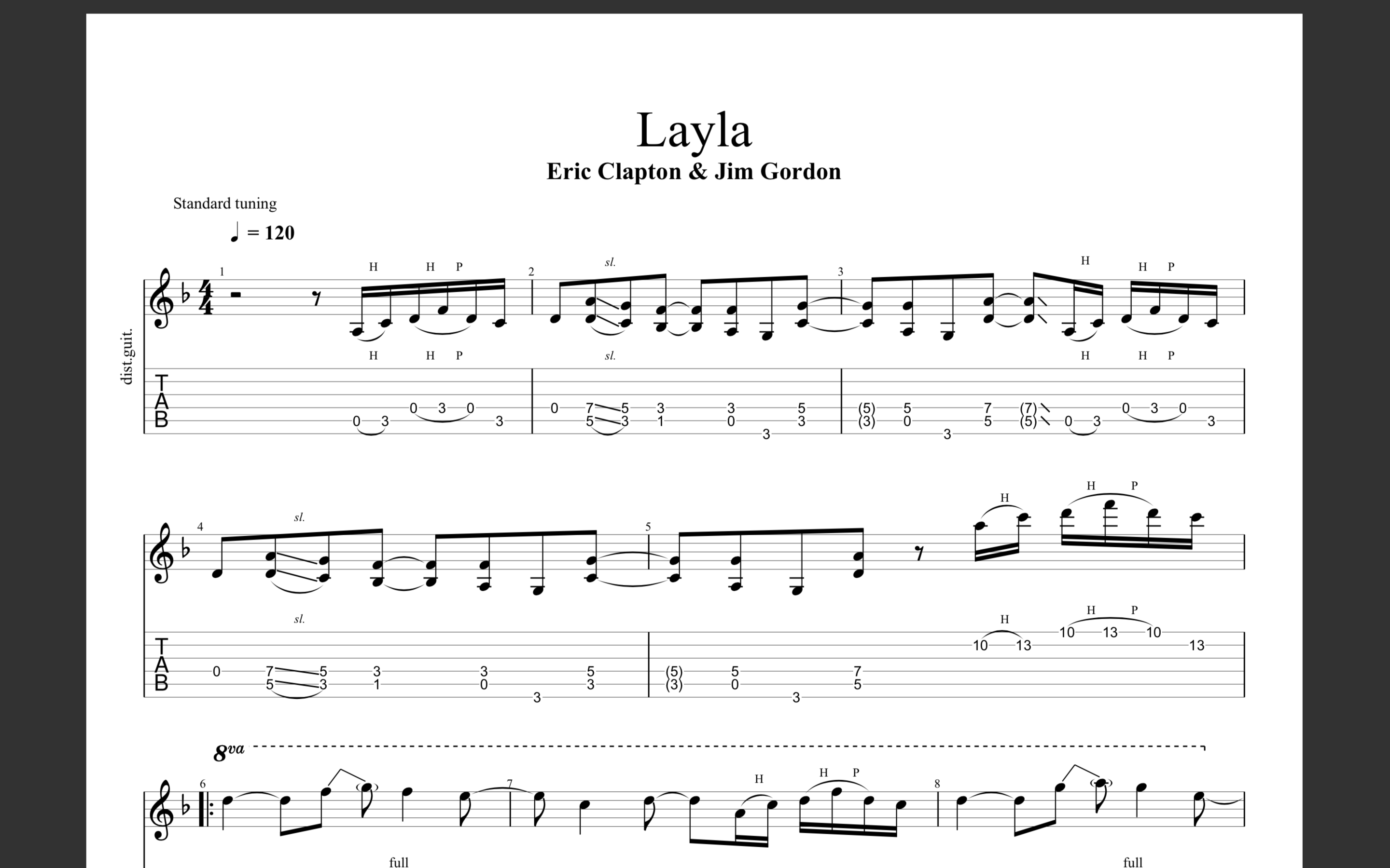 layla guitar tab pdf