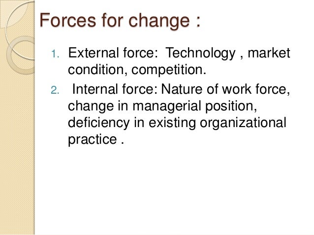 forces of change in organization pdf