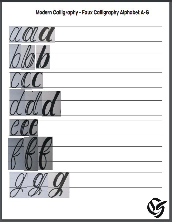 free calligraphy guide sheets
