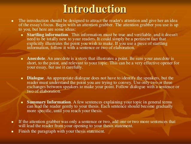 guide to writing an introduction