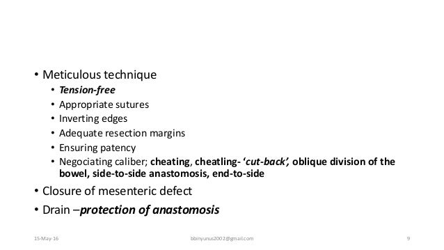 intestinal anastomosis technique pdf